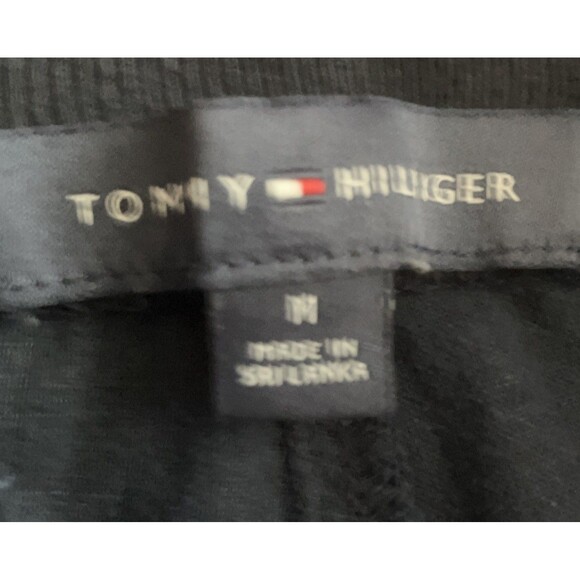Tommy Hilfiger  Pants M Women Blue Joggers Cargo Linen Ankles Drawstring Zip - Picture 5 of 5